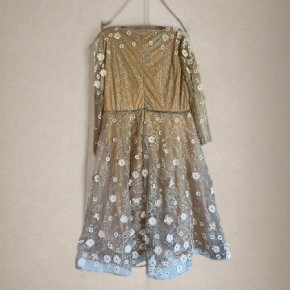 MAC DUGGAL FLORAL EMBELLISHED LACE A-LINE COCKTAIL DRESS, 18 - Picture 5 of 9